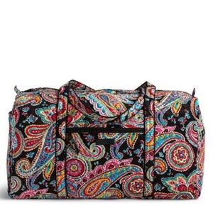 Vera Bradley Duffle Bag Parisian Paisley Large Quilted Weekender